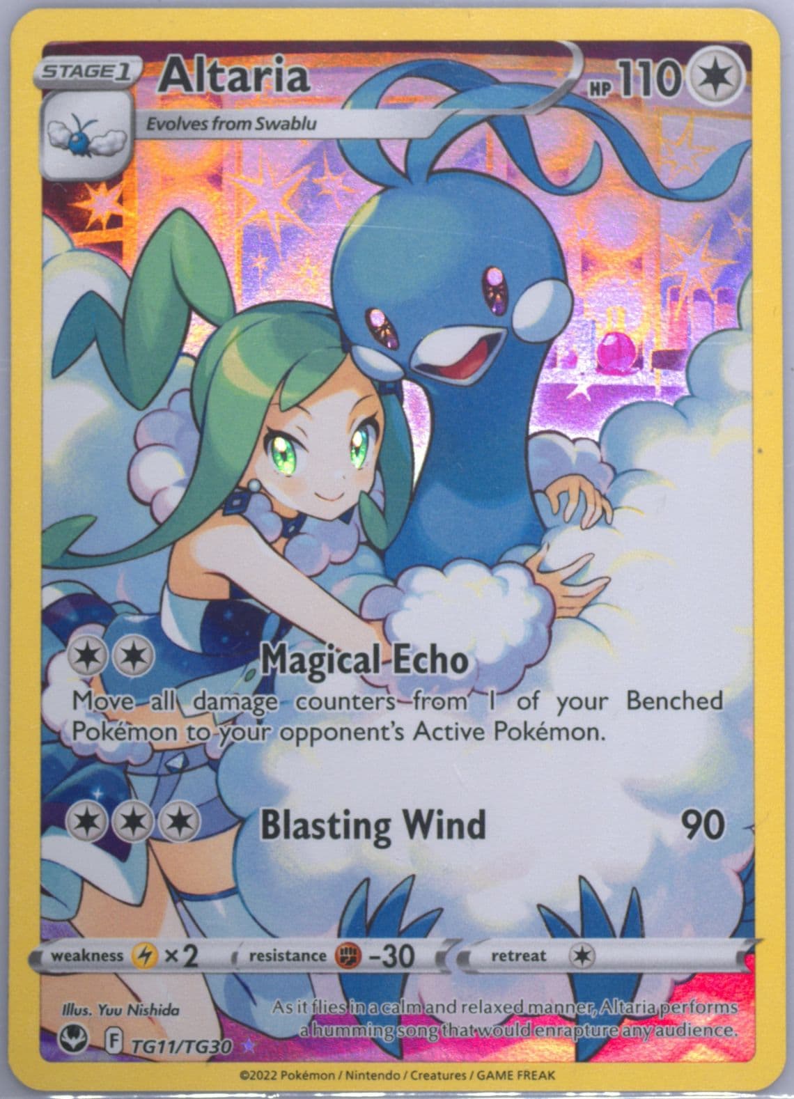 Full Art/Altaria French (TG11) 2022 Pokemon Sword & Shield Silver Tempest