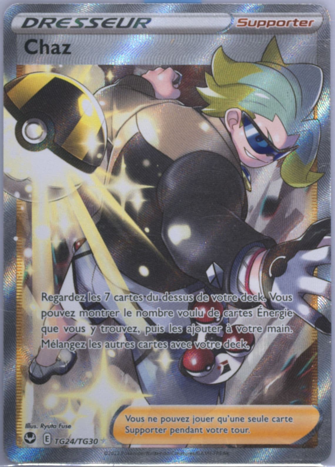 Full Art/Chaz French (TG24) 2022 Pokemon Sword & Shield Silver Tempest