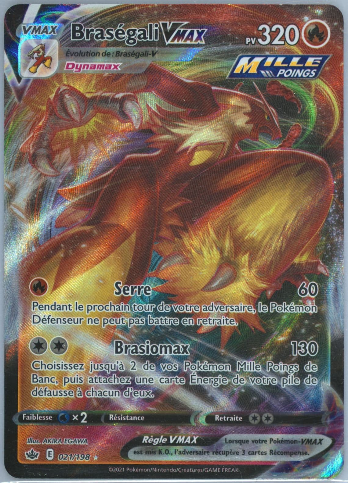 Full Art/Brasegali Vmax French (021) 2021 Pokemon Sword & Shield Chilling Reign