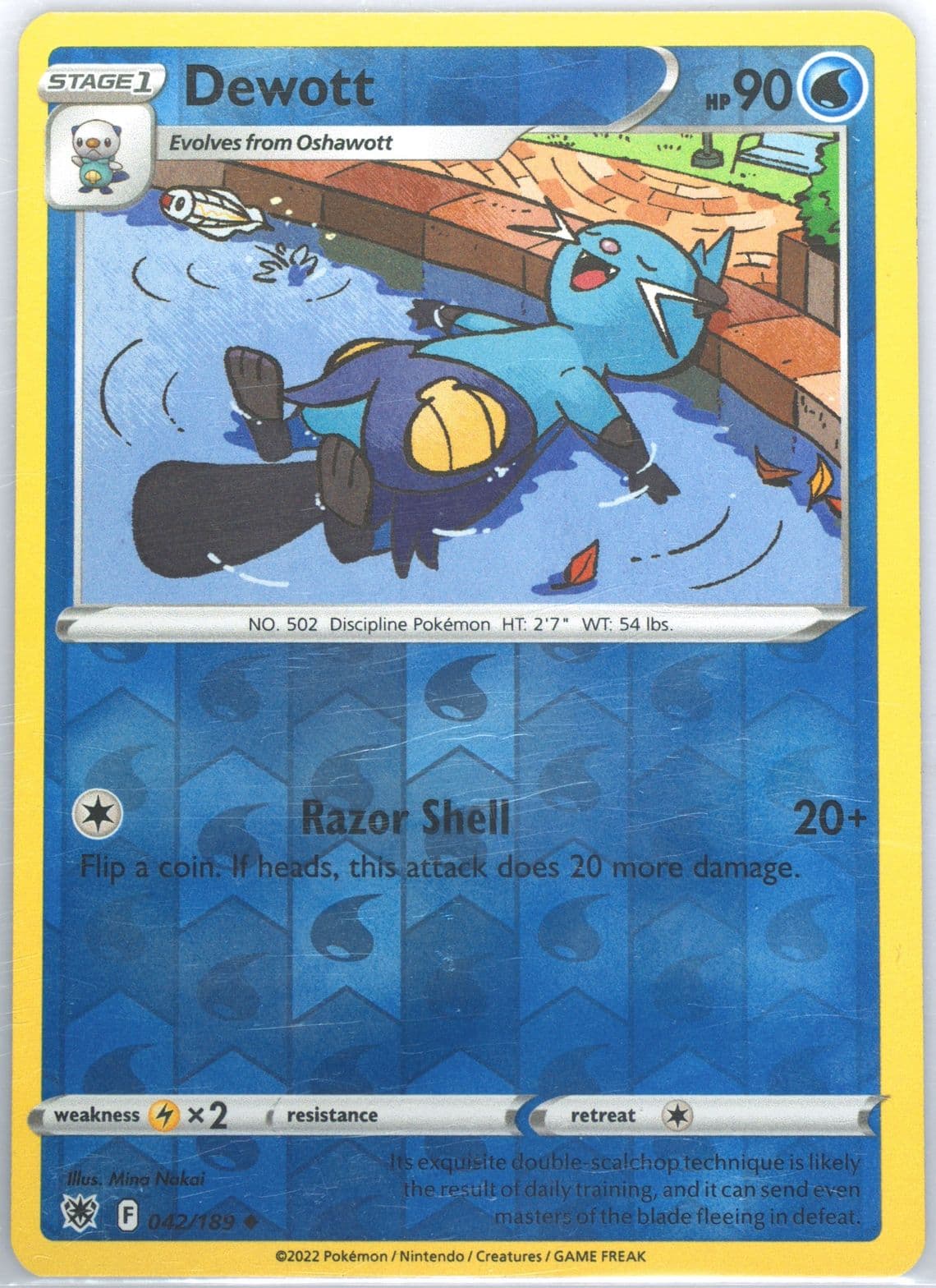Dewott-Reverse Foil (042) 2022 Pokemon Sword & Shield Astral Radiance