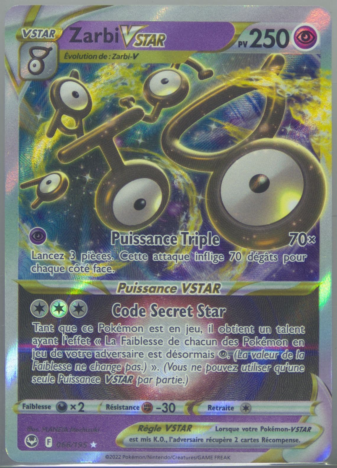 Zarbi Vstar French (066) 2022 Pokemon Sword & Shield Silver Tempest