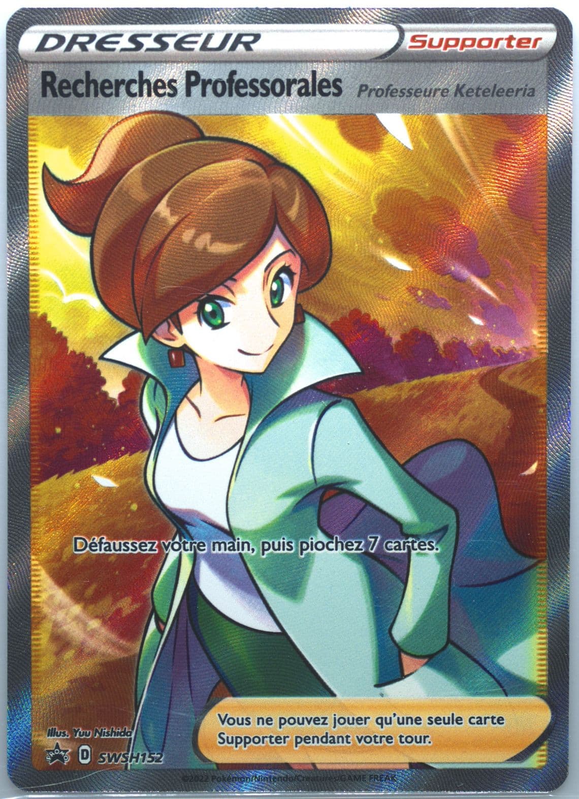 Full Art/Recherches Professorales Professor Juniper Premium Tournament Collection-French (152) 2022 Pokemon Swsh Black Star Promo