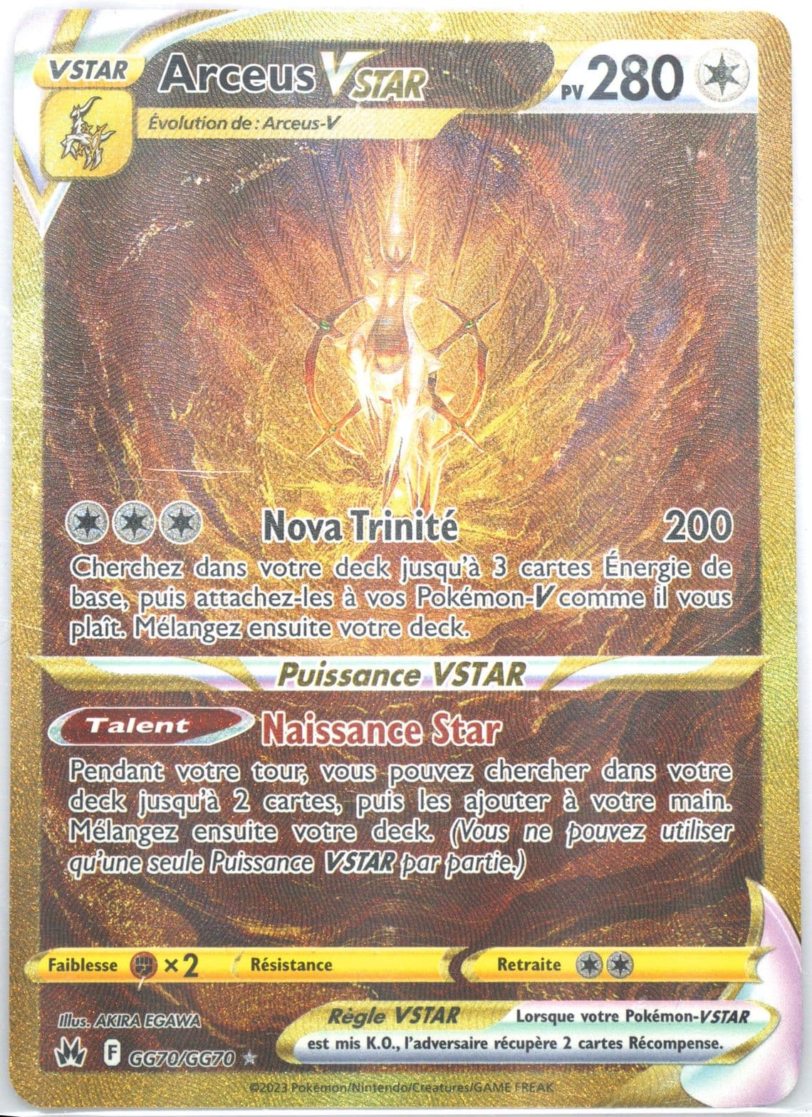 Full Art/Arceus Vstar French-Secret (GG70) 2023 Pokemon Sword and Shield Crown Zenith