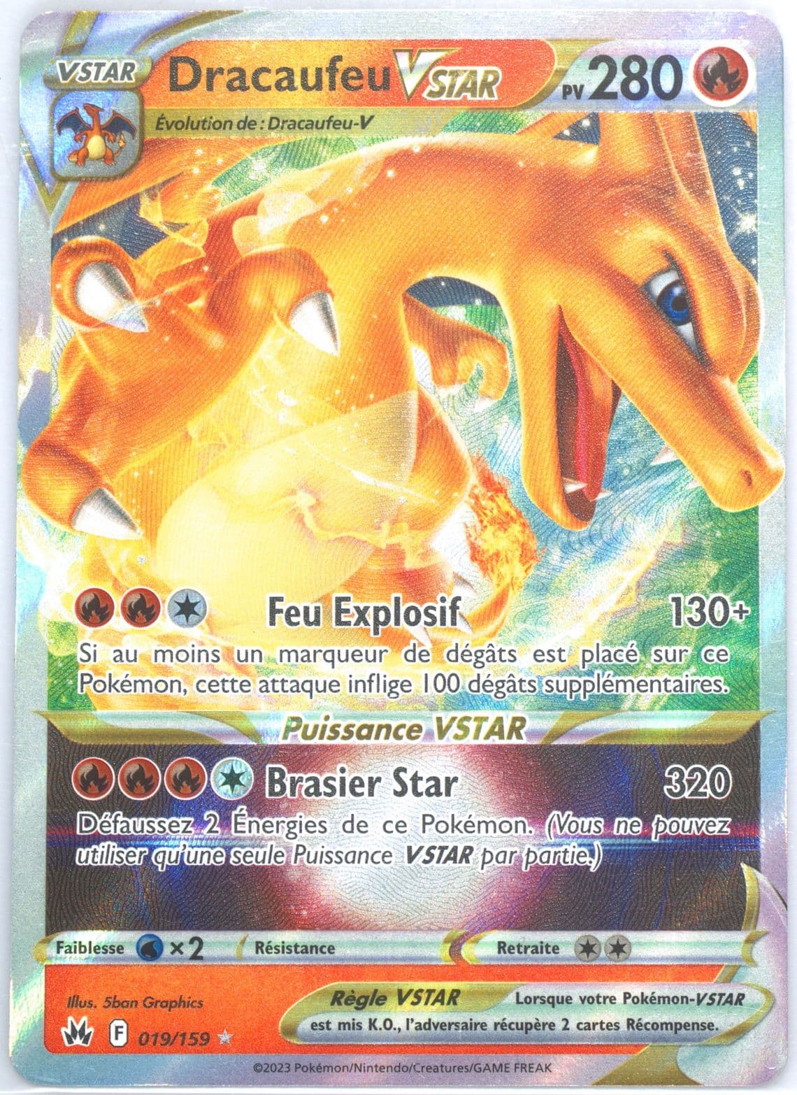 Dracaufeu Vstar French (019) 2023 Pokemon Sword and Shield Crown Zenith