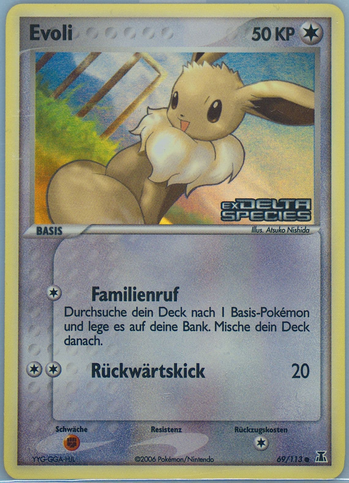 Evoli-Reverse Foil German (69) 2005 Pokemon EX Delta Species