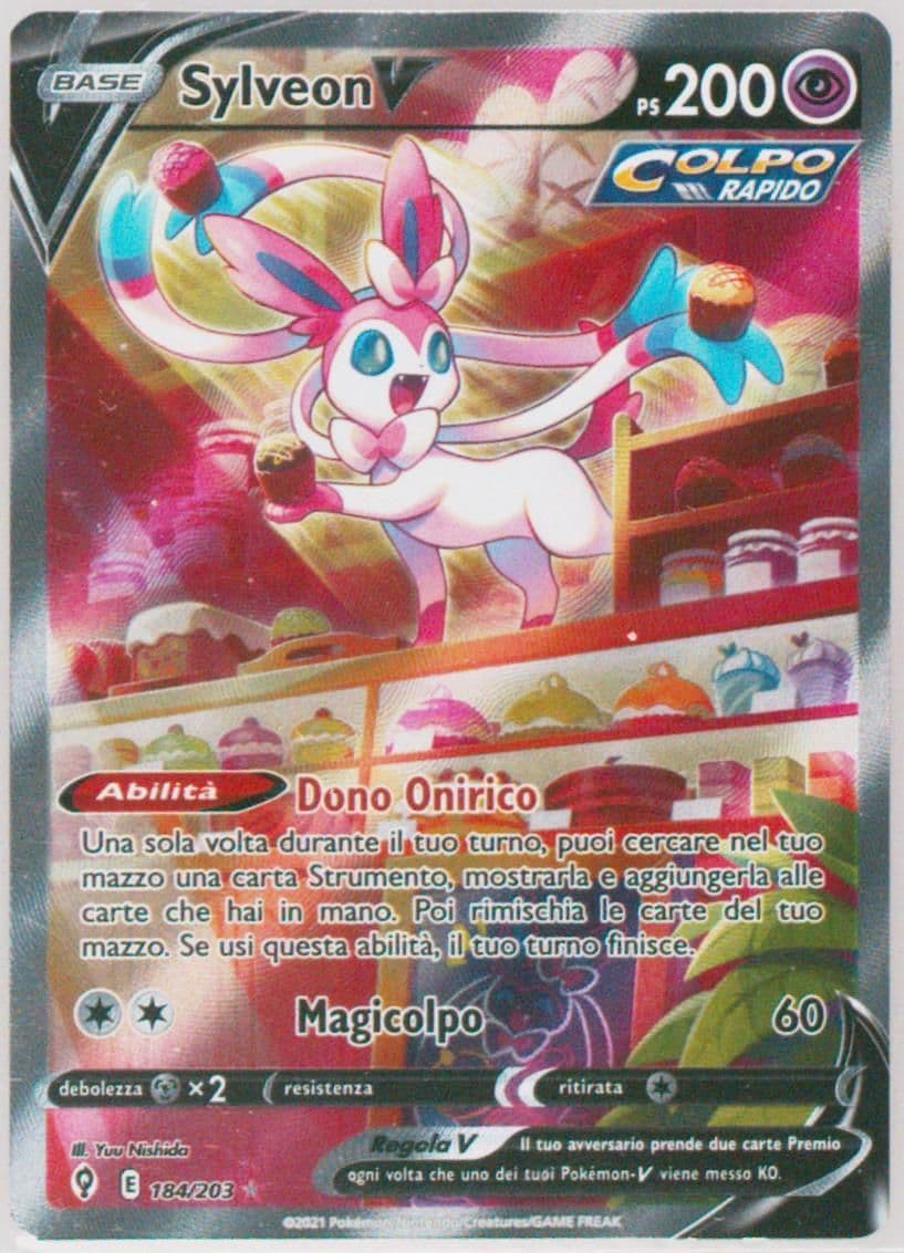 Full Art/Sylveon V Italian (184) 2021 Pokemon Sword & Shield Evolving Skies