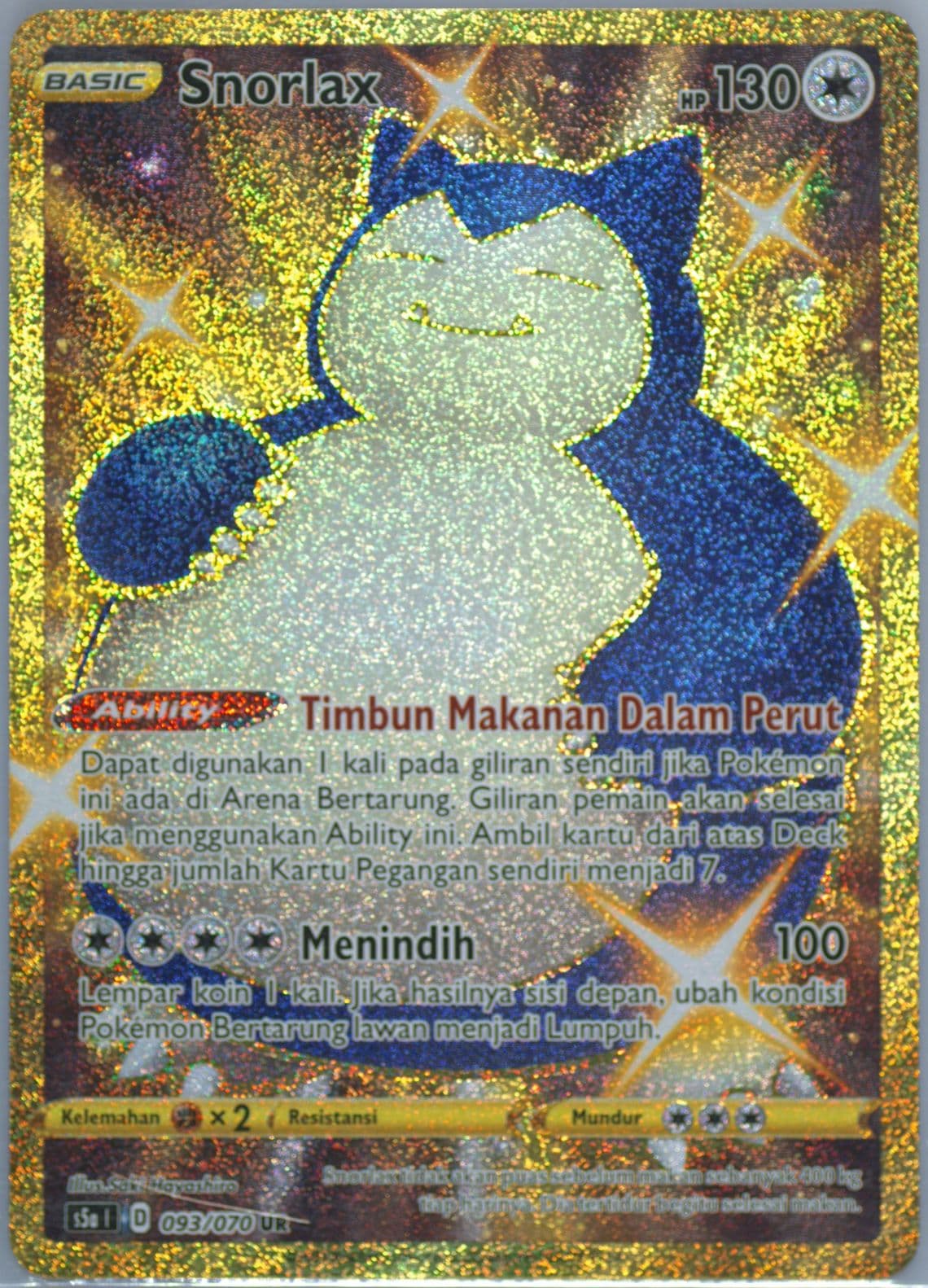 Full Art/Snorlax Ultra Rare (093) 2021 Pokemon Indonesian Sword & Shield Peerless Fighters
