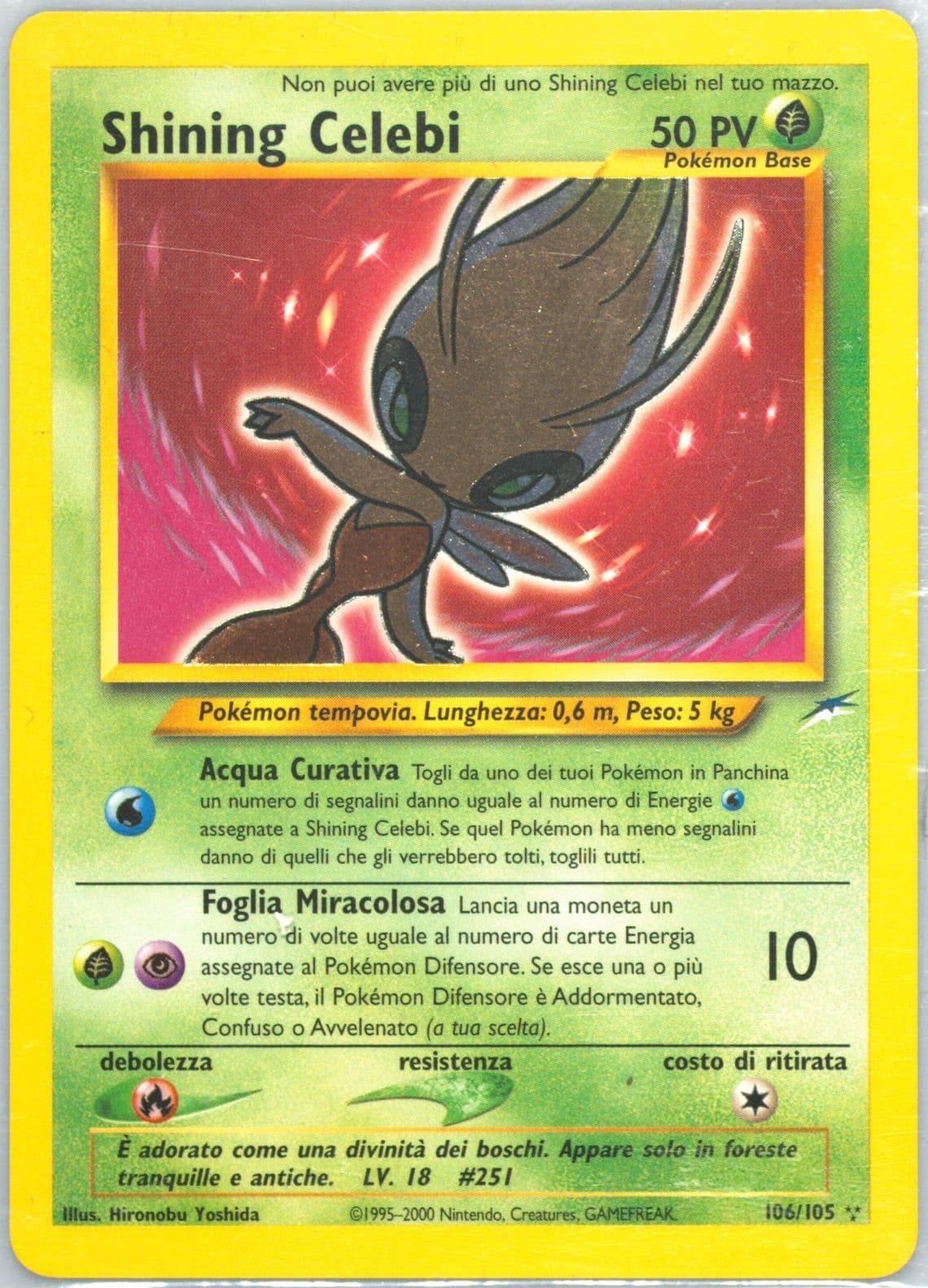 Shining Celebi Italian (106) 2002 Pokemon Neo Destiny