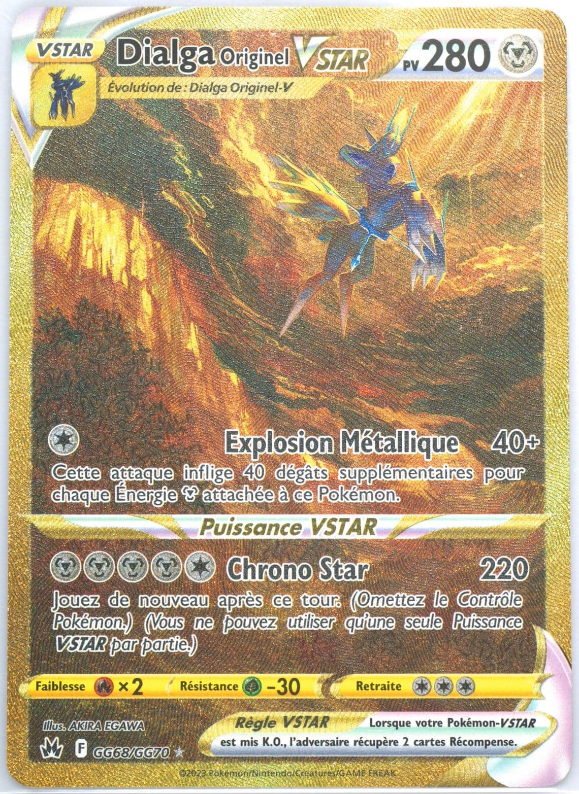 Full Art/Dialga Originel Vstar French-Secret (GG68) 2023 Pokemon Sword and Shield Crown Zenith