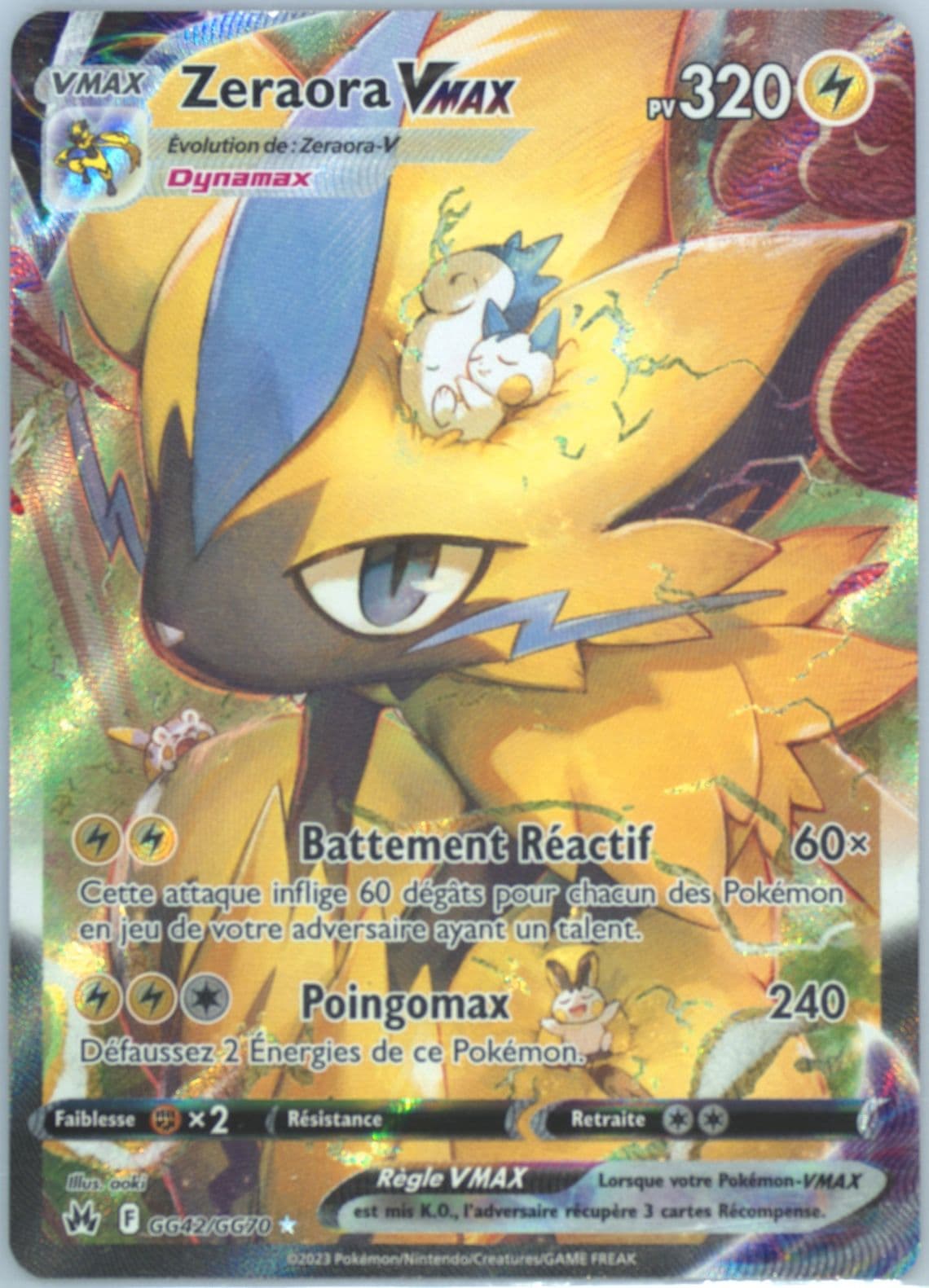 Full Art/Zeraora Vmax French (GG42) 2023 Pokemon Sword and Shield Crown Zenith