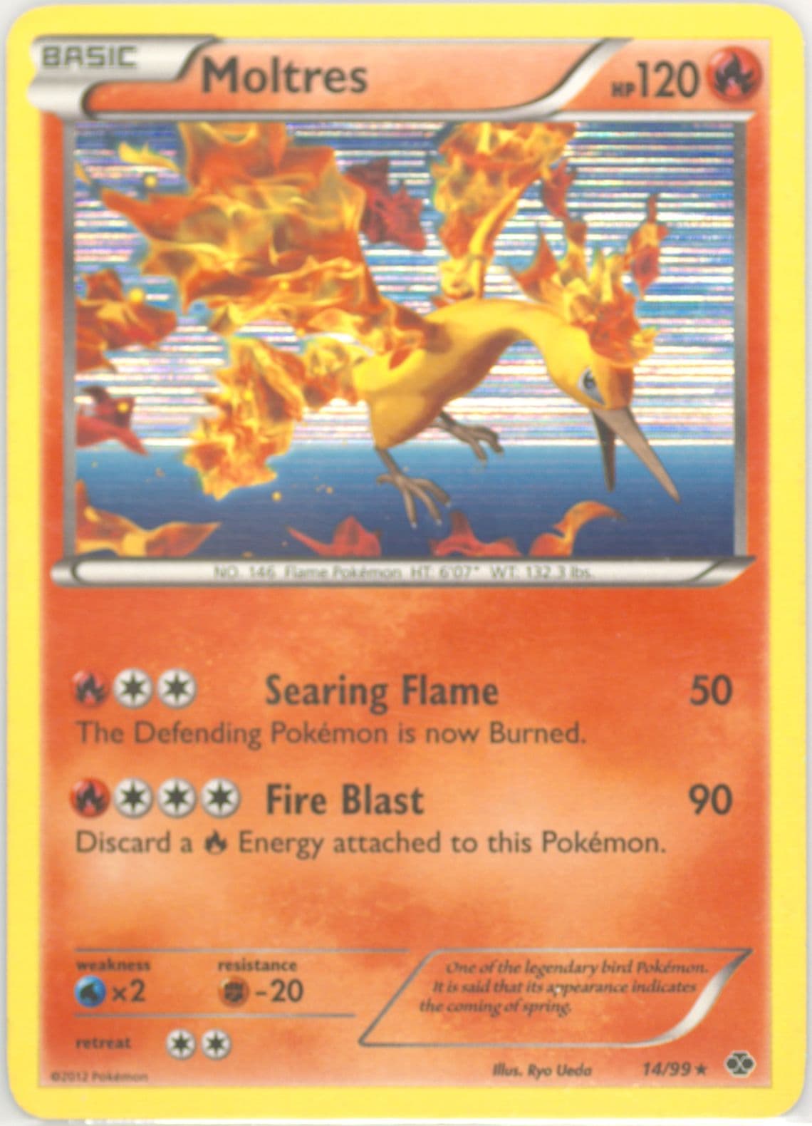 Moltres-Holo Incomplete Holo (14) 2012 Pokemon Black & White Next Destinies