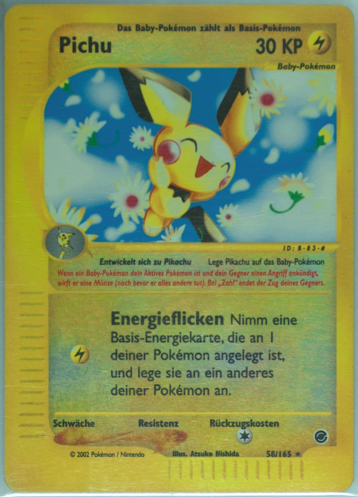 Pichu-Reverse Foil German (58) 2002 Pokemon Expedition