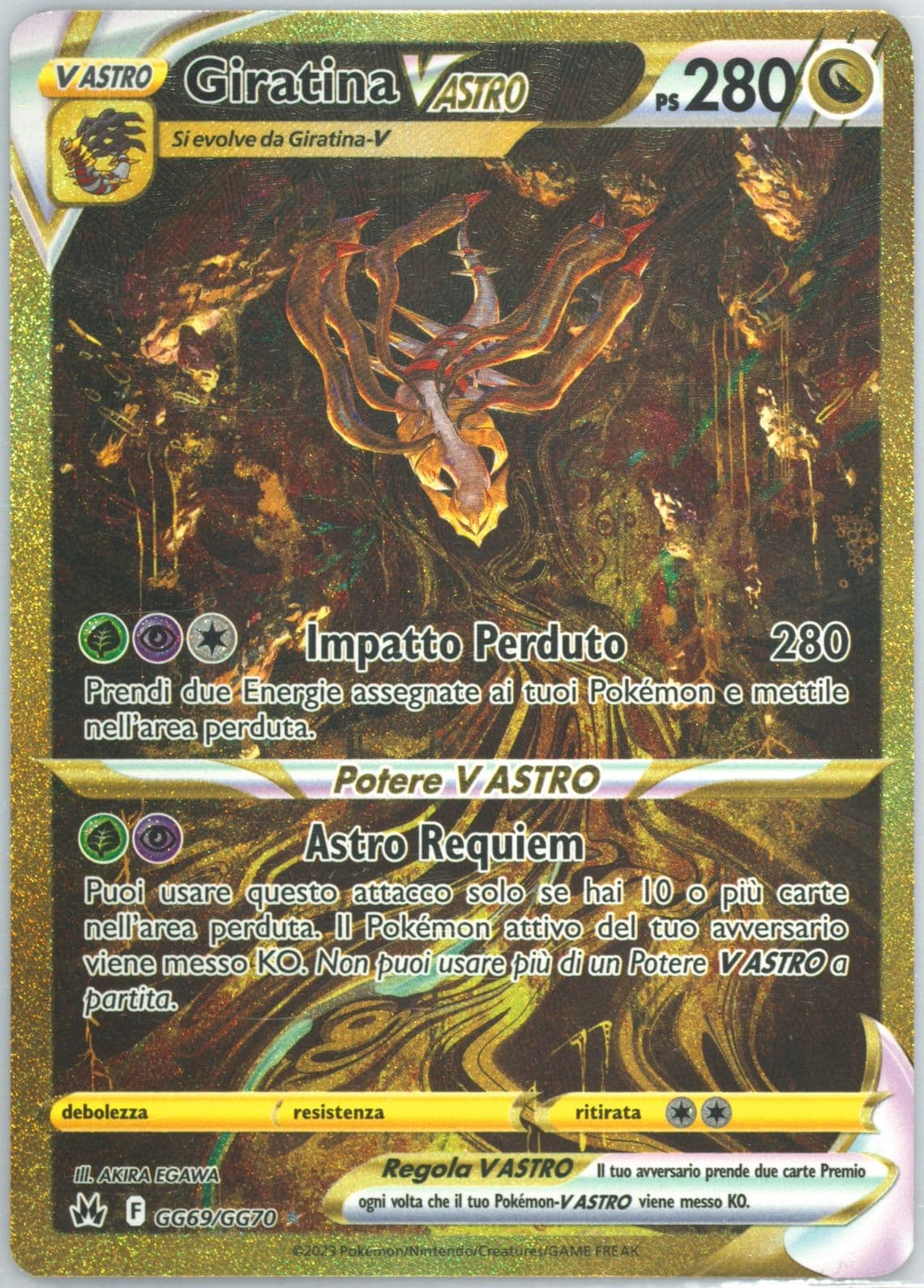 Full Art/Giratina Vastro Italian-Secret (GG69) 2023 Pokemon Sword and Shield Crown Zenith