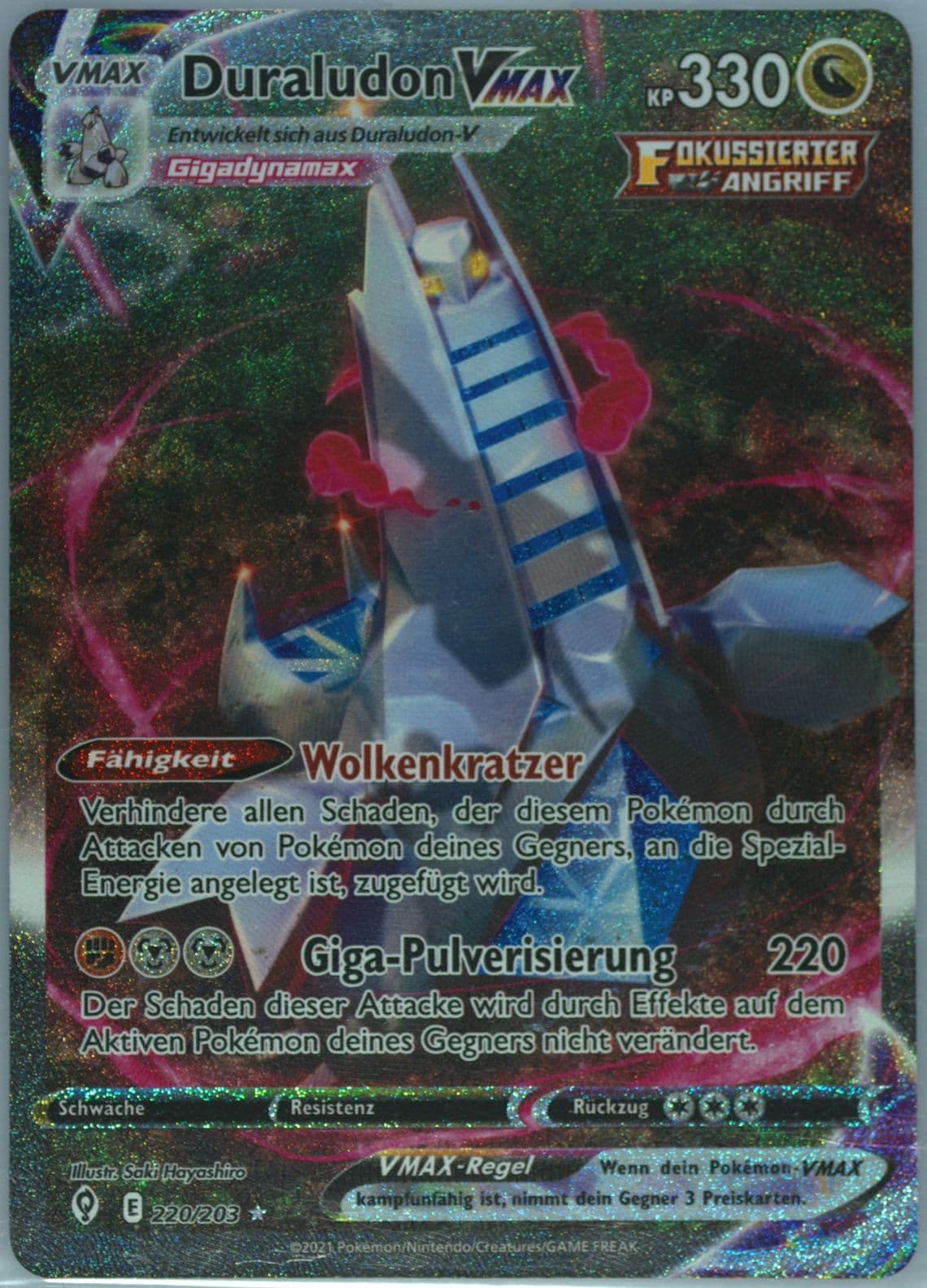 Full Art/Duraludon Vmax German-Secret (220) 2021 Pokemon Sword & Shield Evolving Skies
