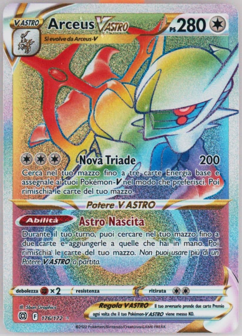 Full Art/Arceus Vastro Italian-Secret (176) 2022 Pokemon Sword & Shield Brilliant Stars