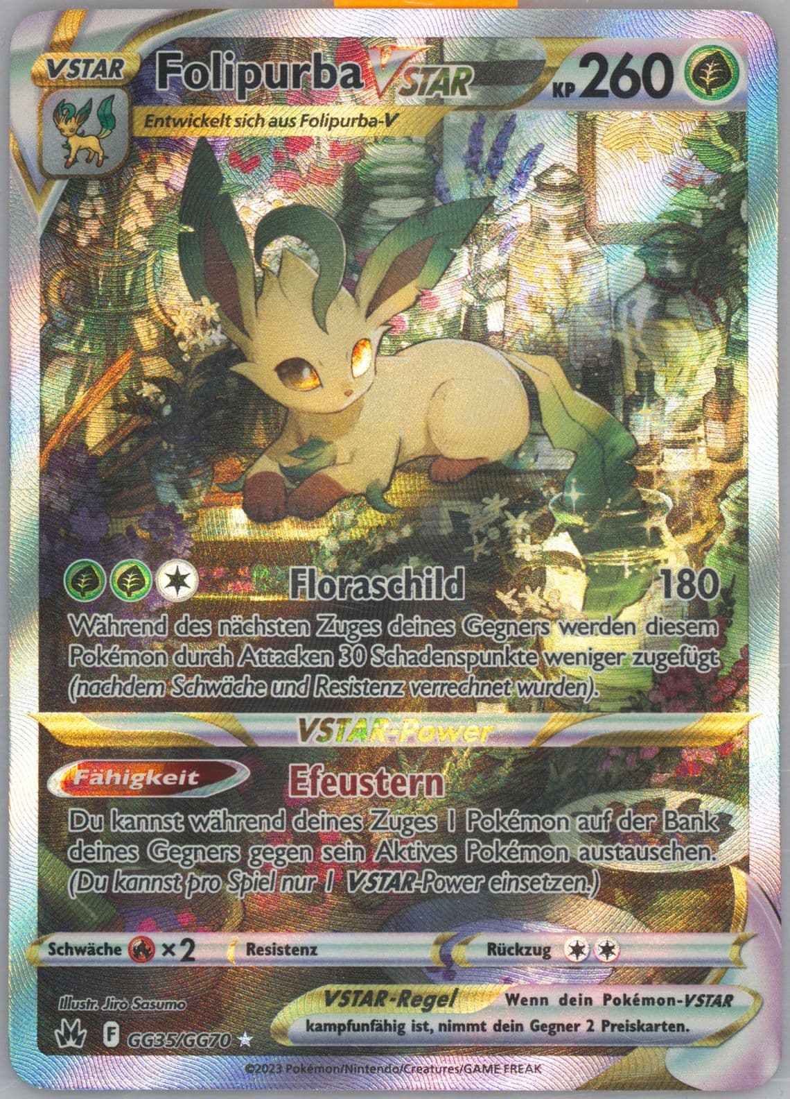 Full Art/Folipurba Vstar German (GG35) 2023 Pokemon Sword and Shield Crown Zenith