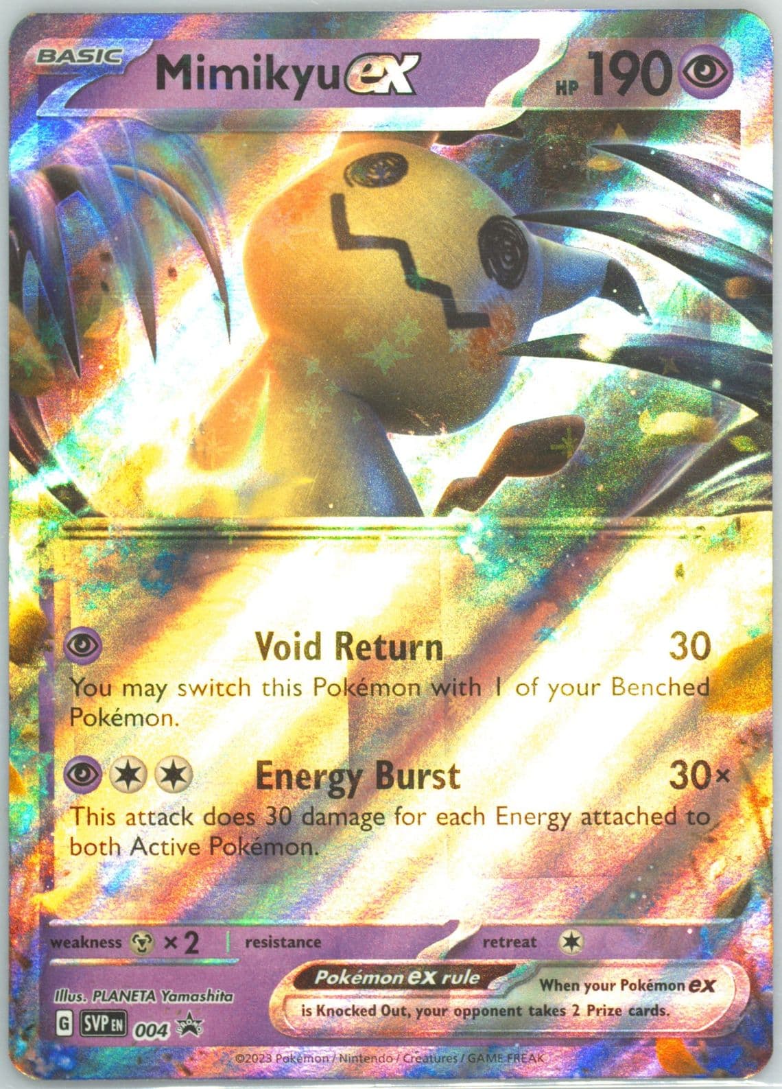 Mimikyu EX Mimikyu EX Sealed Product Promo (004) 2023 Pokemon Svp EN-SV Black Star Promo