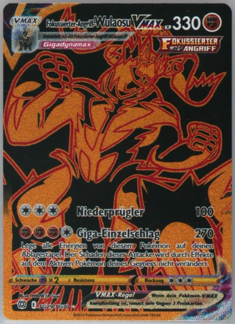 Full Art/Fokussierter-Angriff-Wulaosu Vmax German (TG29) 2022 Pokemon Sword & Shield Brilliant Stars