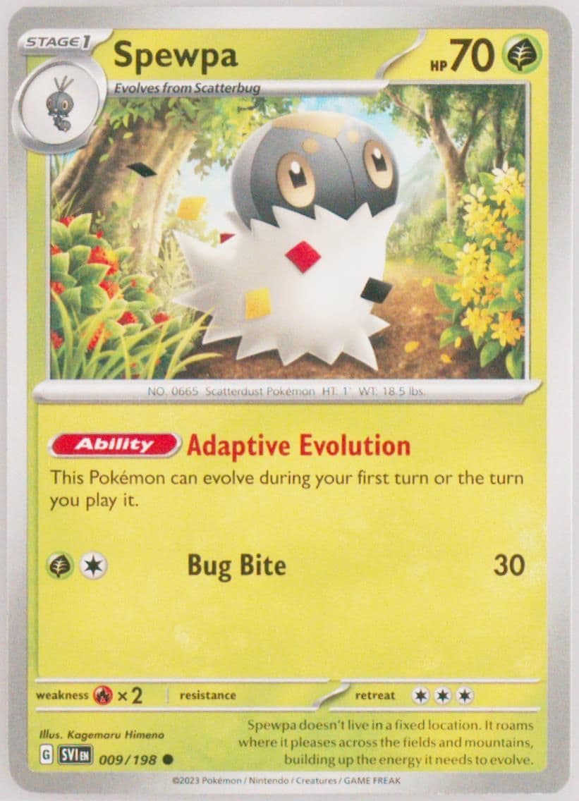 Spewpa (009) 2023 Pokemon Svi EN-Scarlet & Violet