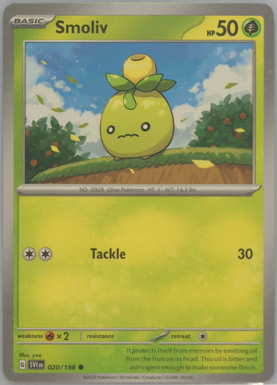 Smoliv (020) 2023 Pokemon Svi EN-Scarlet & Violet