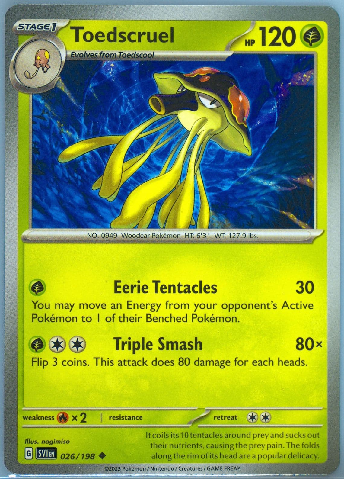 Toedscruel (026) 2023 Pokemon Svi EN-Scarlet & Violet