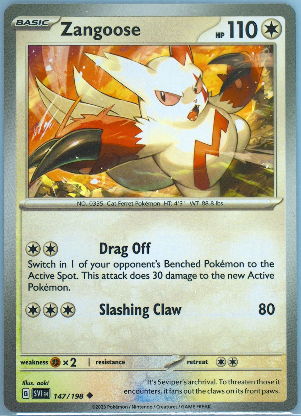 Zangoose (147) 2023 Pokemon Svi EN-Scarlet & Violet