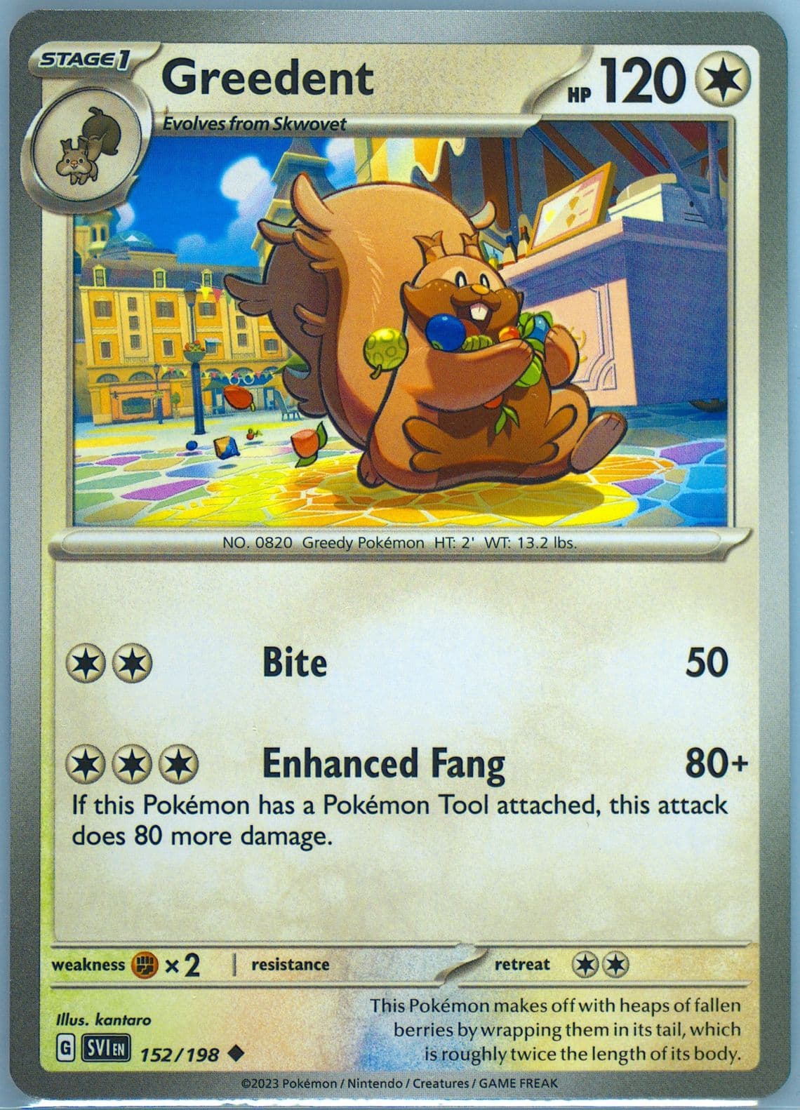 Greedent (152) 2023 Pokemon Svi EN-Scarlet & Violet