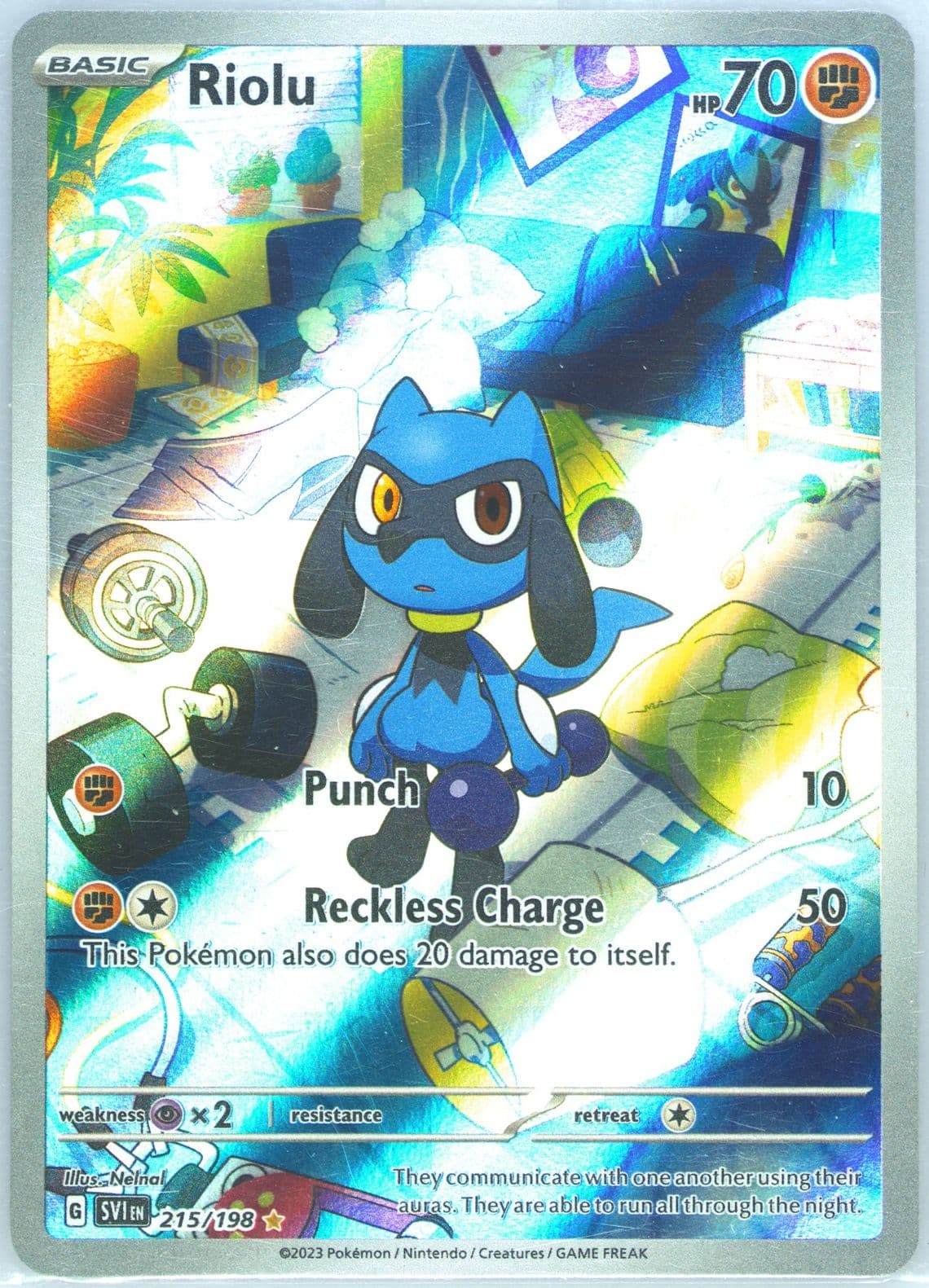 Riolu Illustration Rare (215) 2023 Pokemon Svi EN-Scarlet & Violet