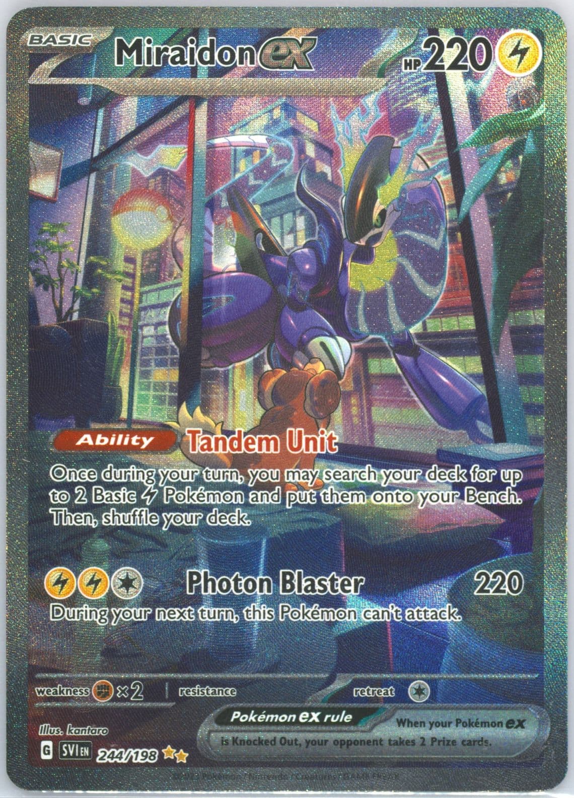 Miraidon EX Special Illustration Rare (244) 2023 Pokemon Svi EN-Scarlet & Violet