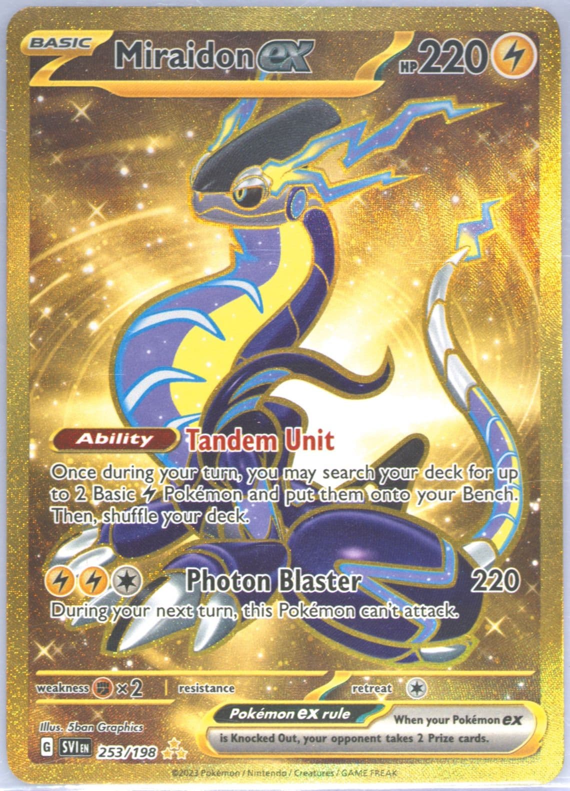 Miraidon EX Hyper Rare (253) 2023 Pokemon Svi EN-Scarlet & Violet