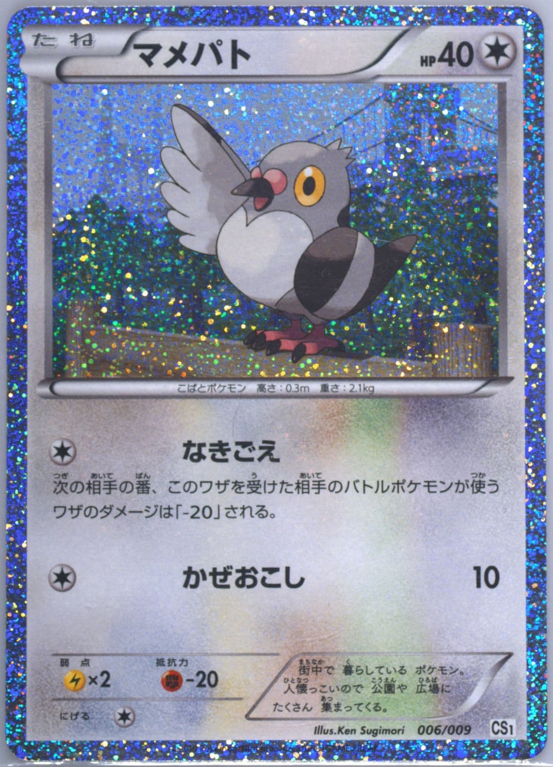 Pidove-Holo Tepig Collection Sheet (006) 2010 Pokemon Japanese Journey Partners Collection Sheets