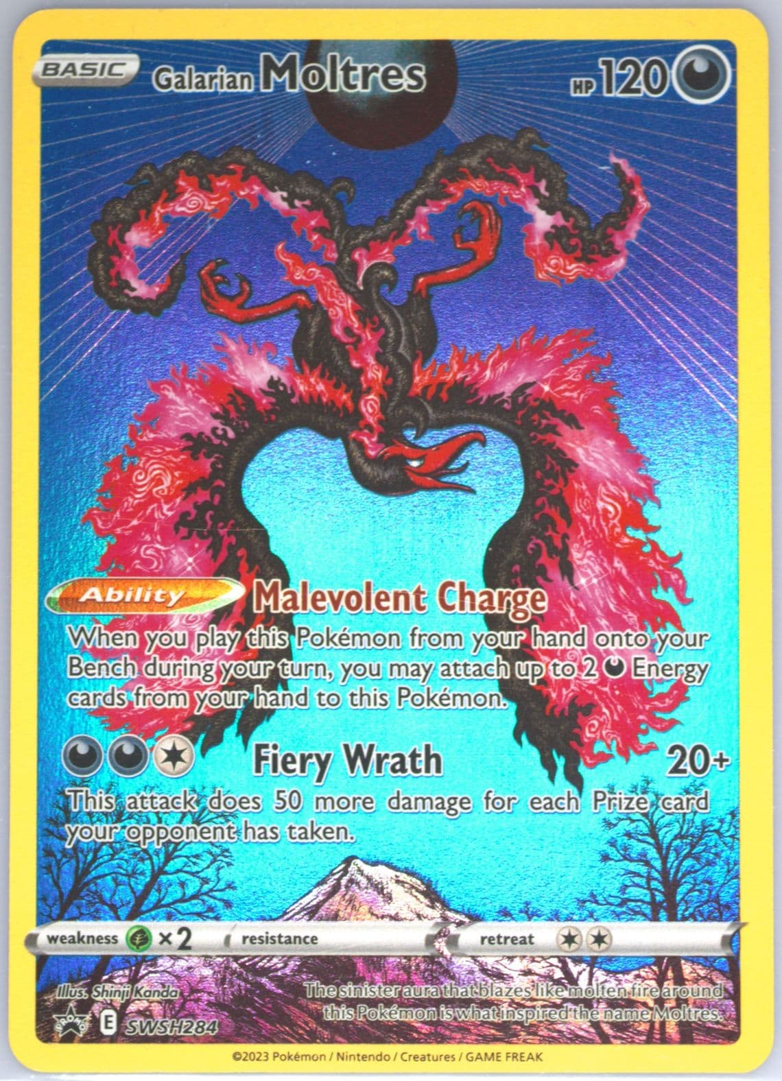 Galarian Moltres Crown Zenith Tin (284) 2023 Pokemon Swsh Black Star Promo
