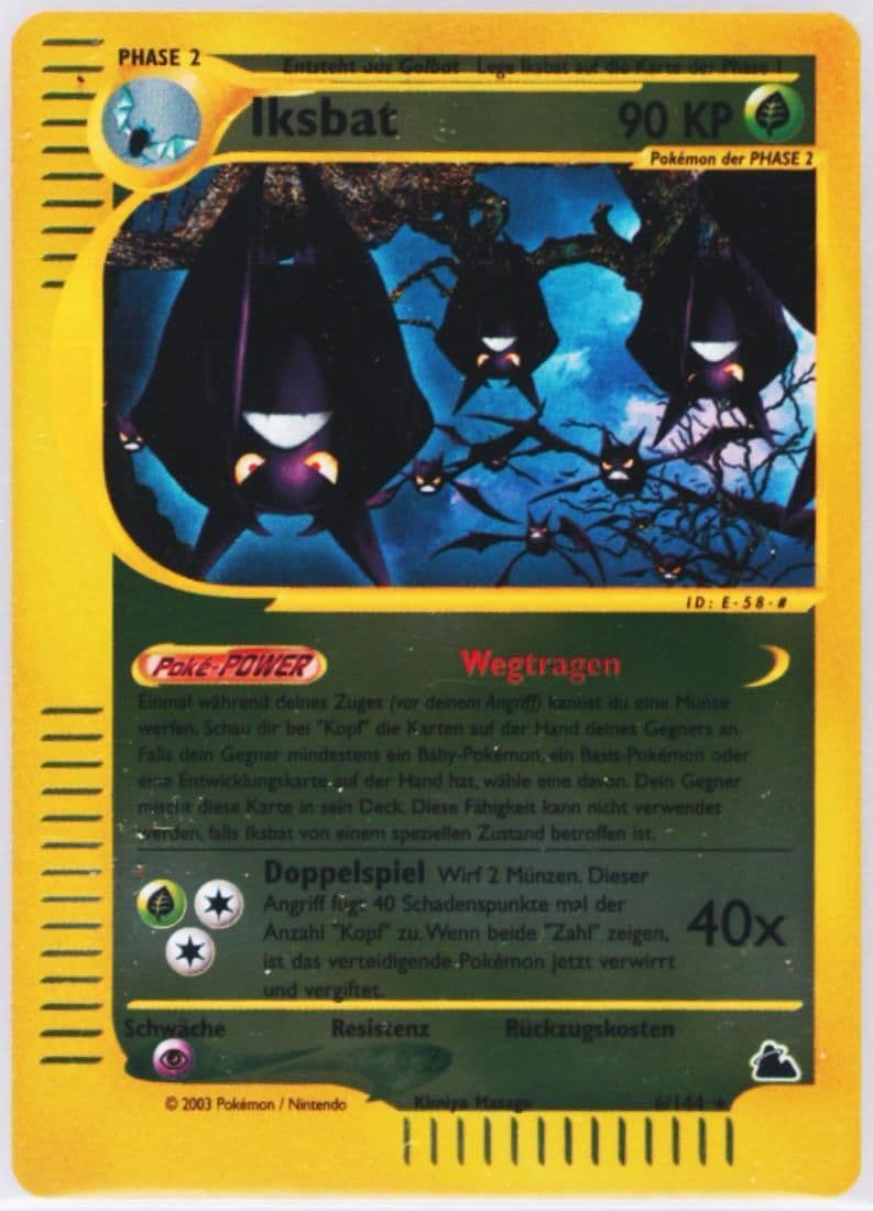 Iksbat-Reverse Foil German (6) 2003 Pokemon Skyridge