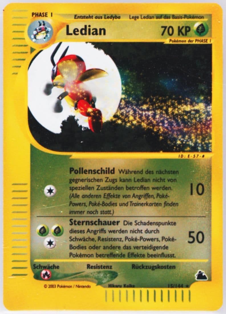 Ledian-Reverse Foil German (15) 2003 Pokemon Skyridge