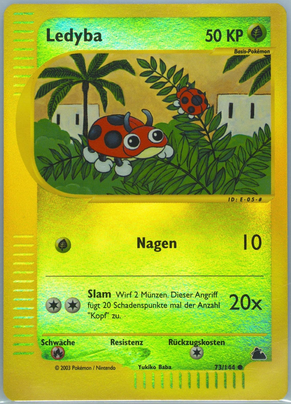 Ledyba-Reverse Foil German (73) 2003 Pokemon Skyridge