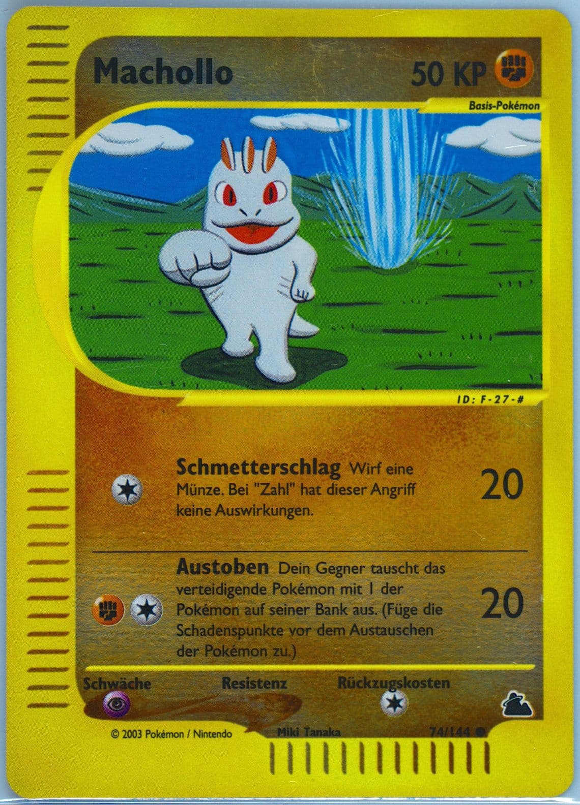 Machollo-Reverse Foil German (74) 2003 Pokemon Skyridge