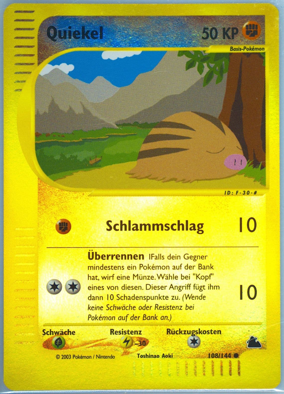 Quiekel-Reverse Foil German (108) 2003 Pokemon Skyridge