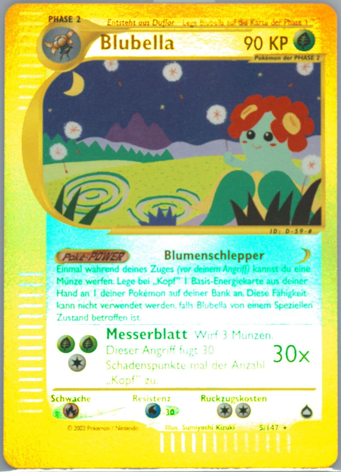 Blubella-Reverse Foil German (5) 2003 Pokemon Aquapolis