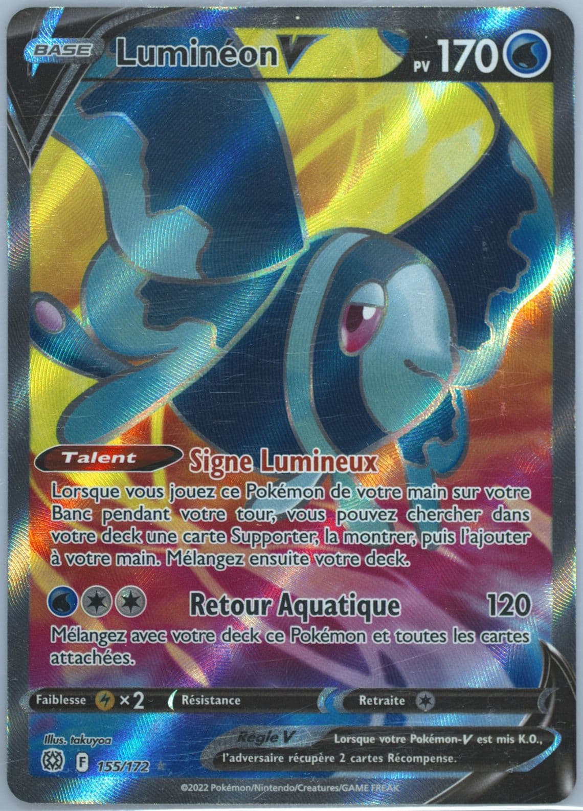 Full Art/Lumineon V French (155) 2022 Pokemon Sword & Shield Brilliant Stars