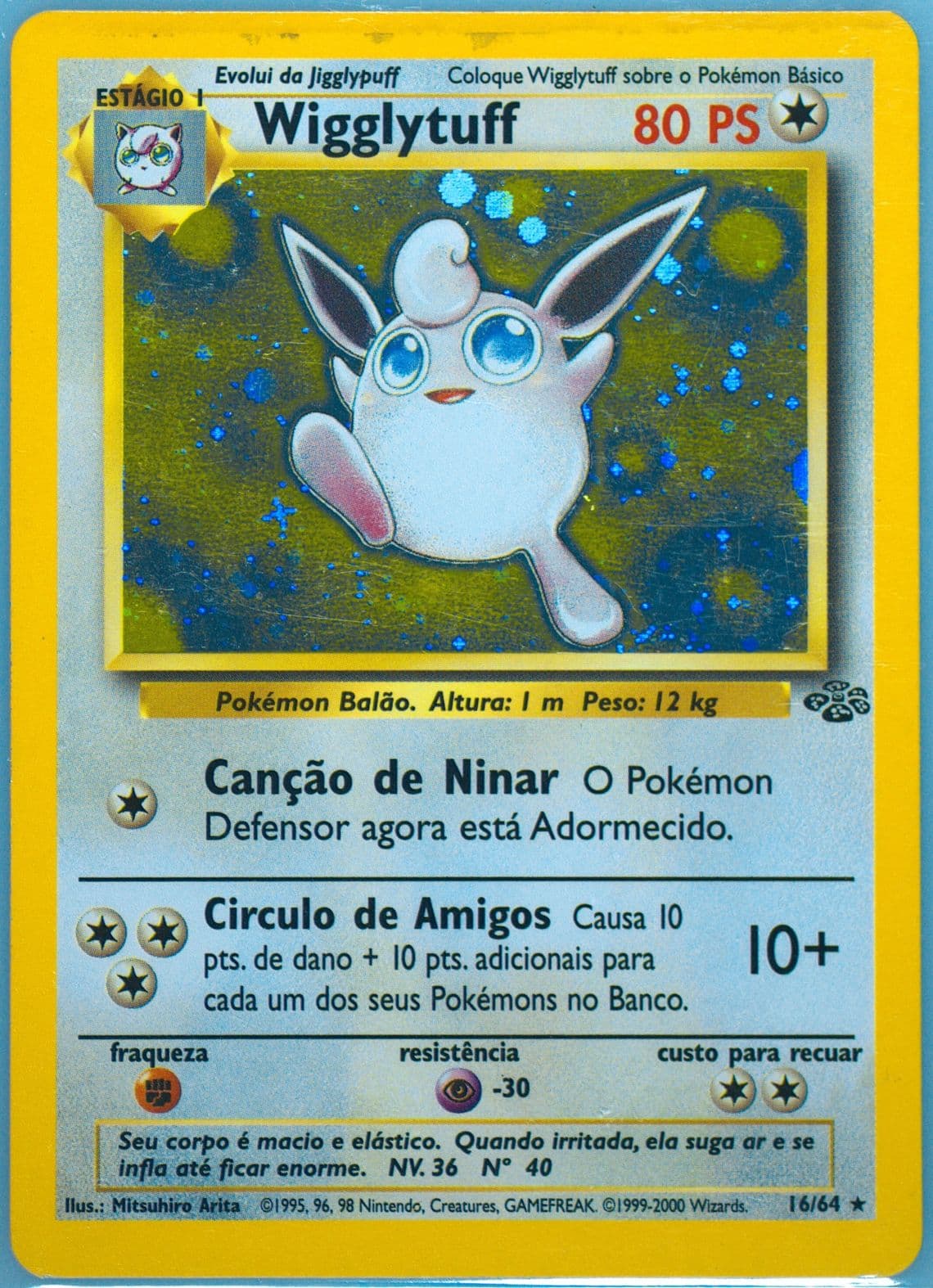 Wigglytuff-Holo (16) 2000 Pokemon Portuguese Jungle