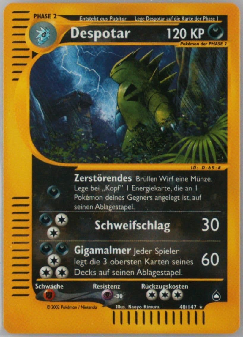 Despotar-Reverse Foil German (40) 2003 Pokemon Aquapolis