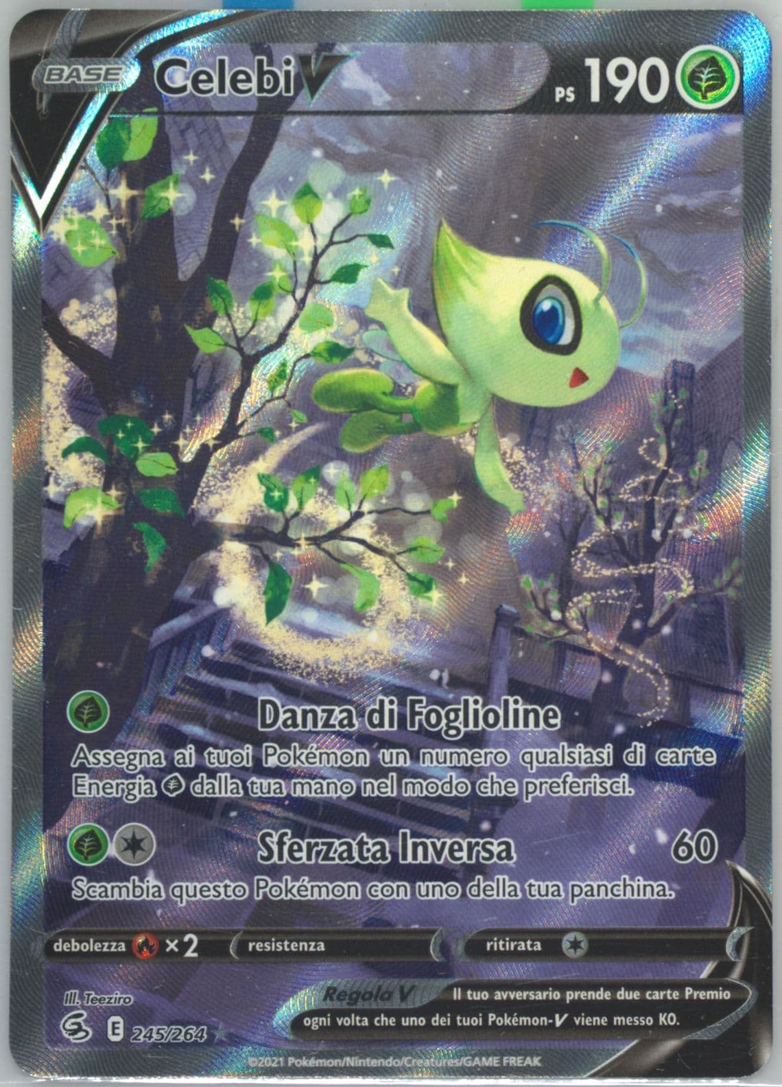 Full Art/Celebi V Italian (245) 2021 Pokemon Sword & Shield Fusion Strike