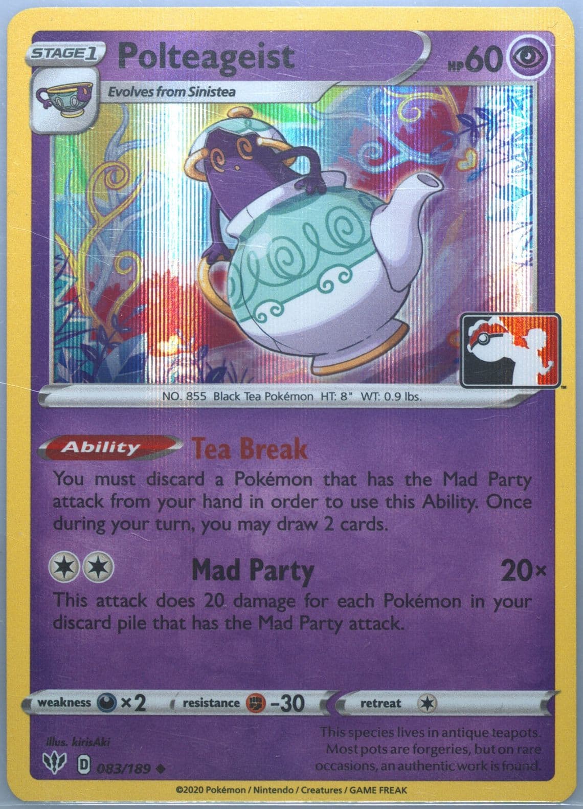 Polteageist-Holo (083) 2022 Pokemon Play! Pokemon Prize Pack: Series 1