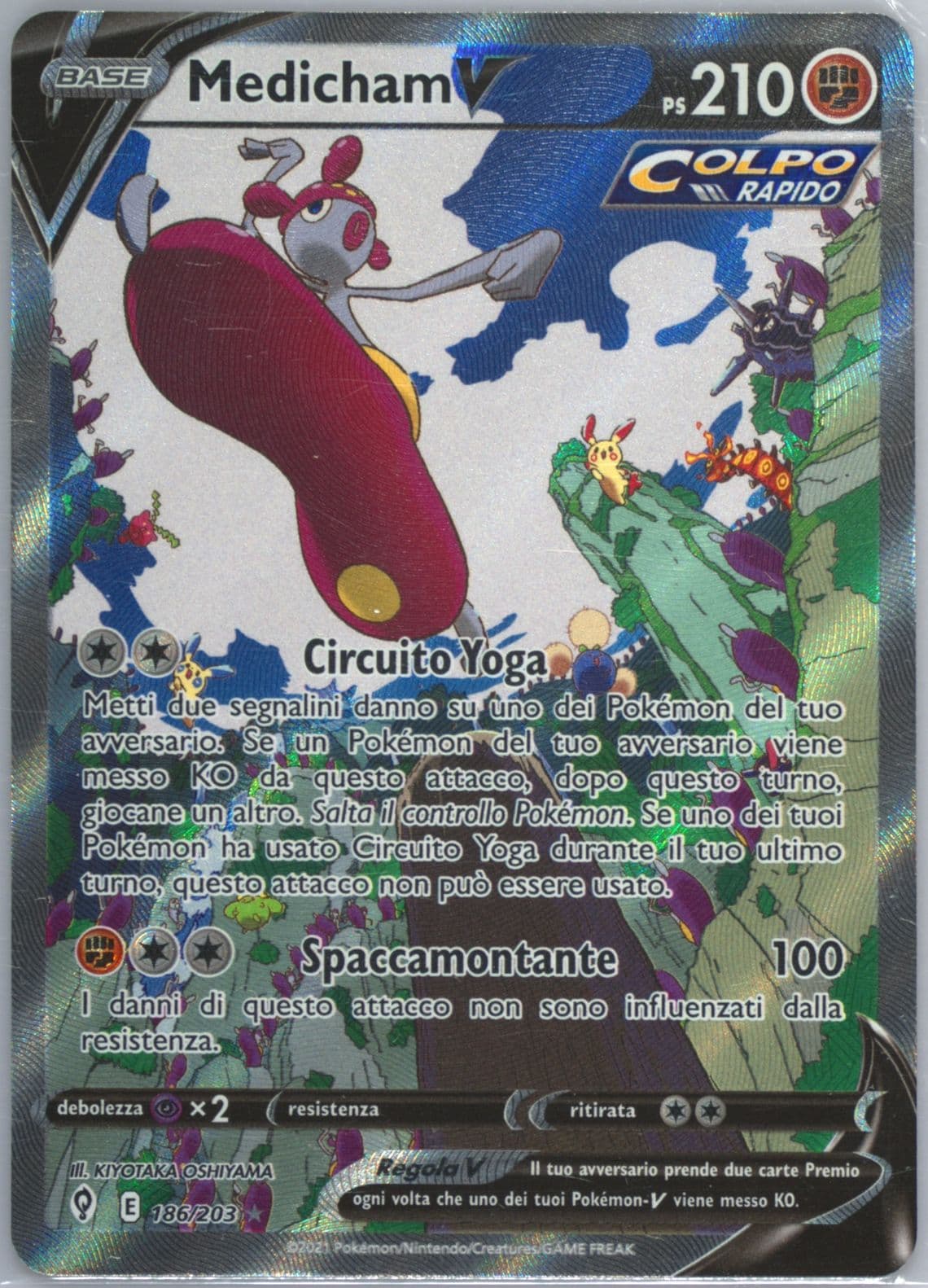 Full Art/Medicham V Italian (186) 2021 Pokemon Sword & Shield Evolving Skies