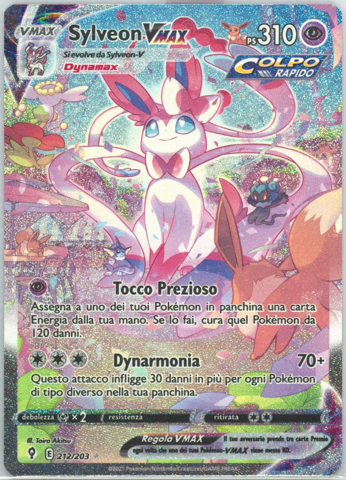Full Art/Sylveon Vmax Italian-Secret (212) 2021 Pokemon Sword & Shield Evolving Skies