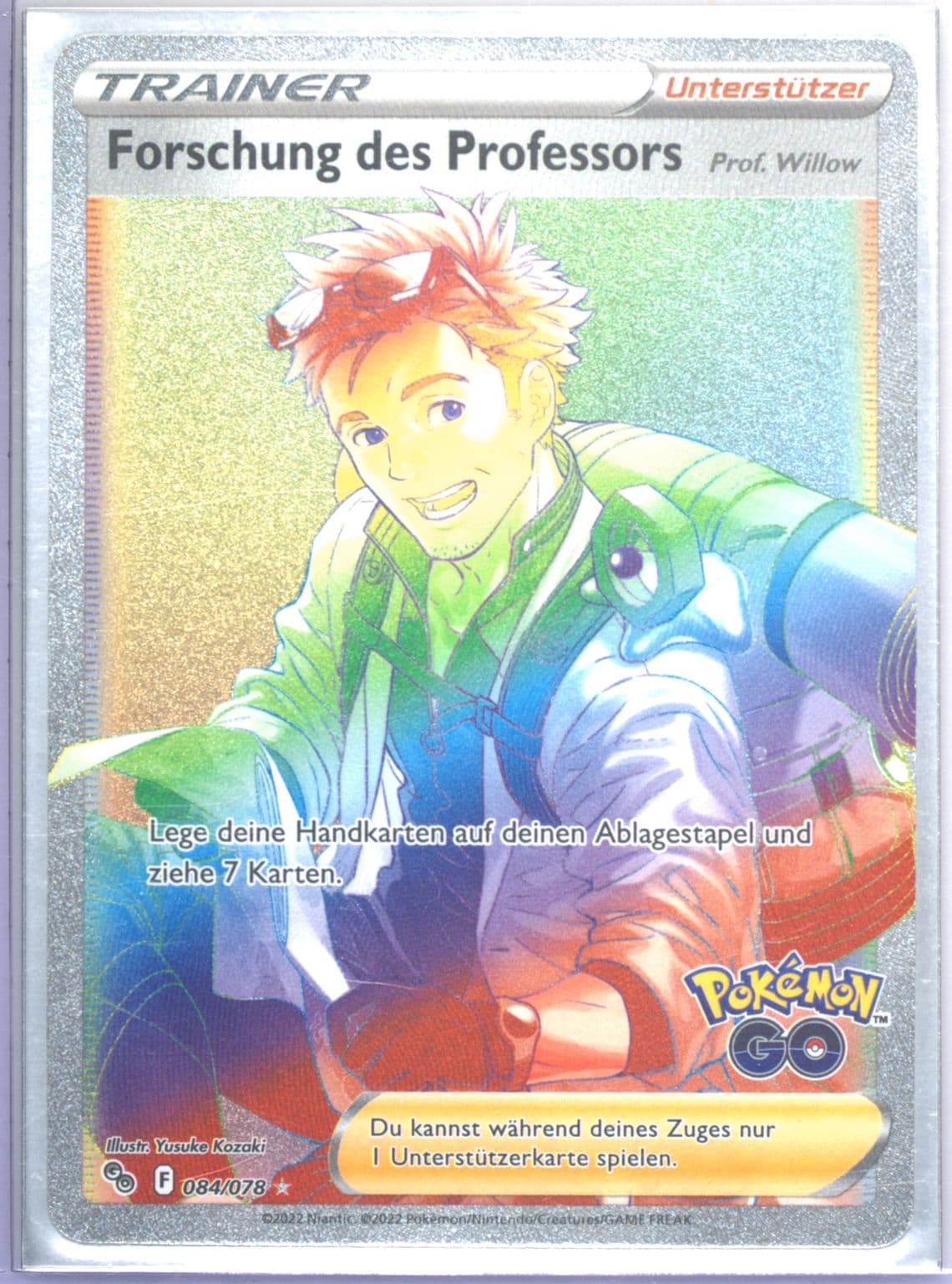 Full Art/Forschung Des Professors German-Secret (084) 2022 Pokemon Go