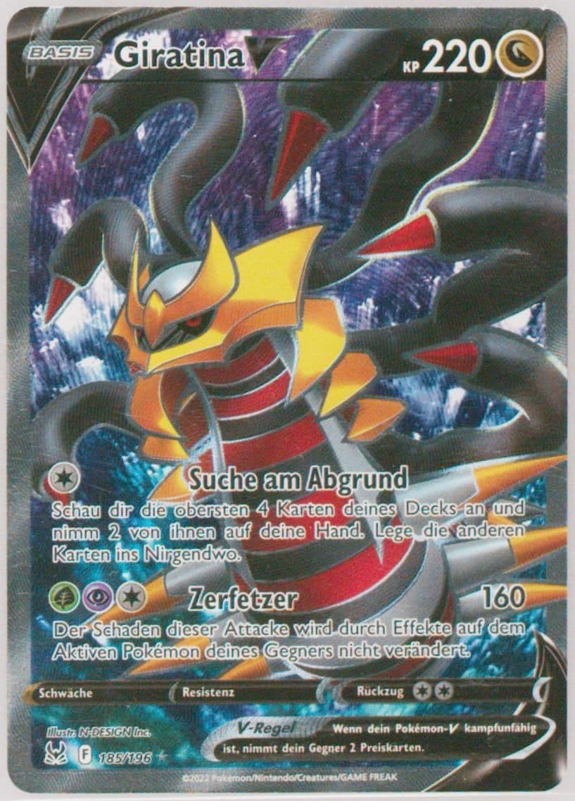 Full Art/Giratina V German (185) 2022 Pokemon Sword & Shield Lost Origin