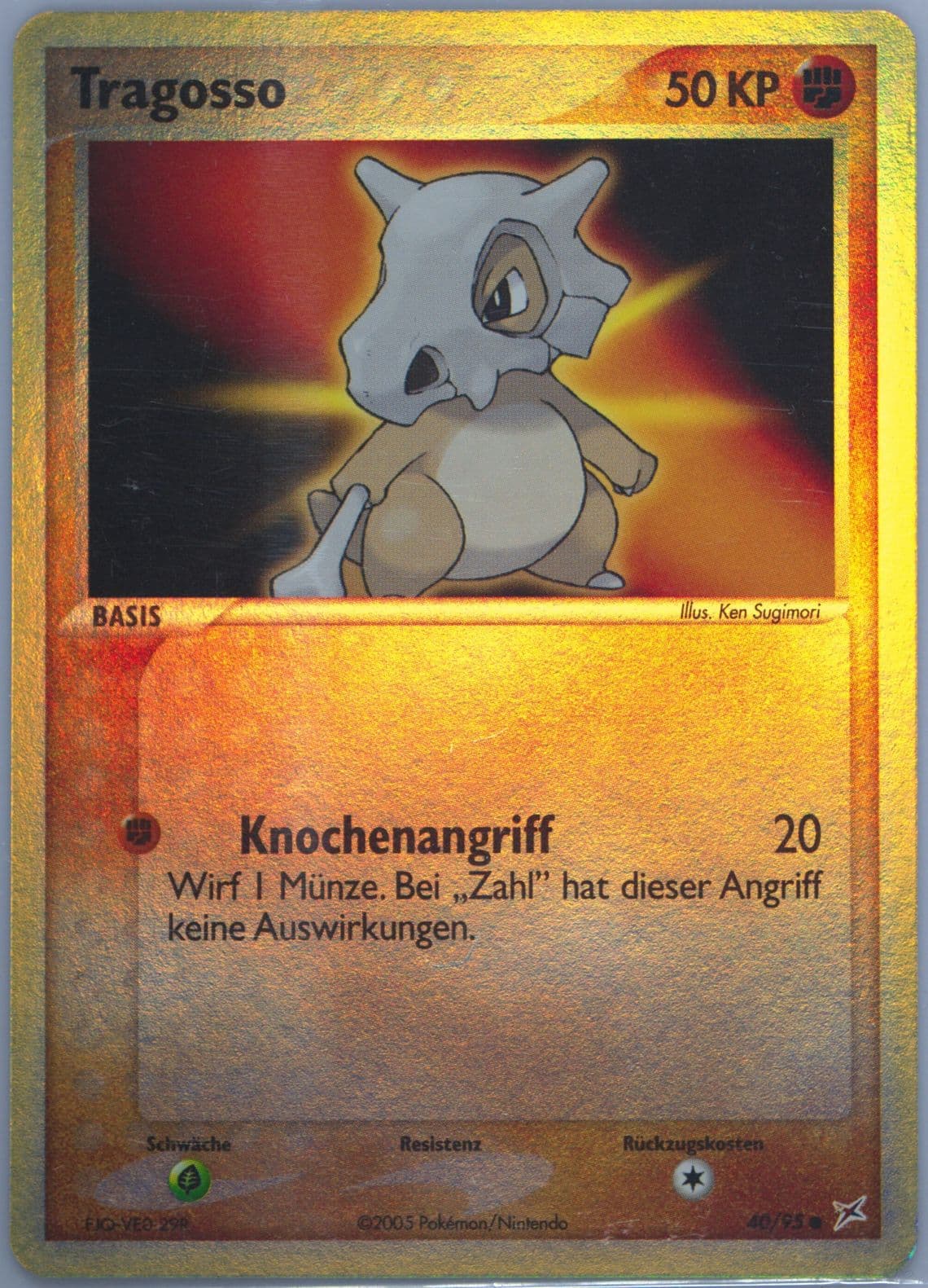Tragosso-Reverse Foil (40) 2005 Pokemon German EX Team Magma VS Team Aqua