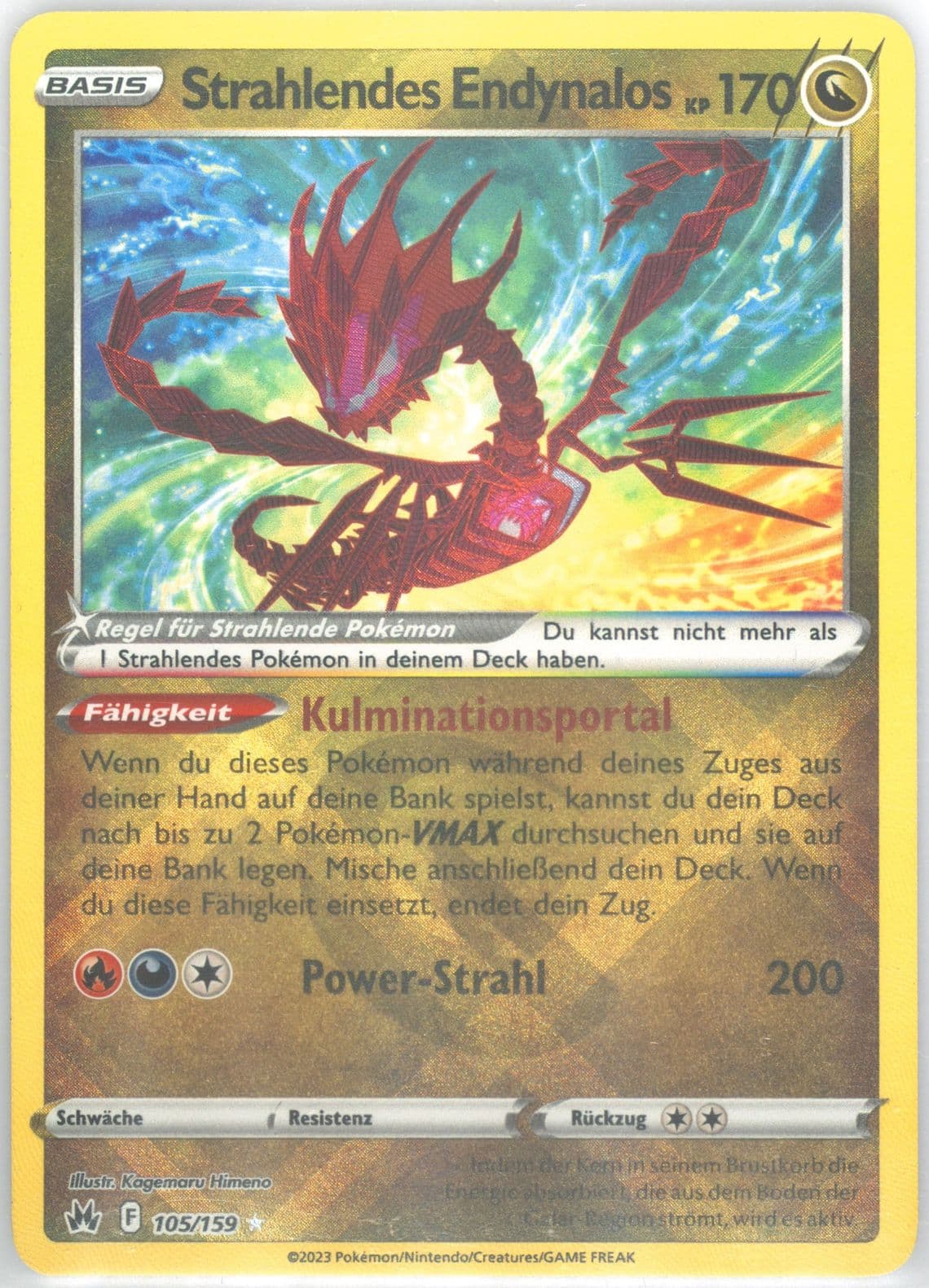 Strahlendes Endynalos German (105) 2023 Pokemon Sword and Shield Crown Zenith
