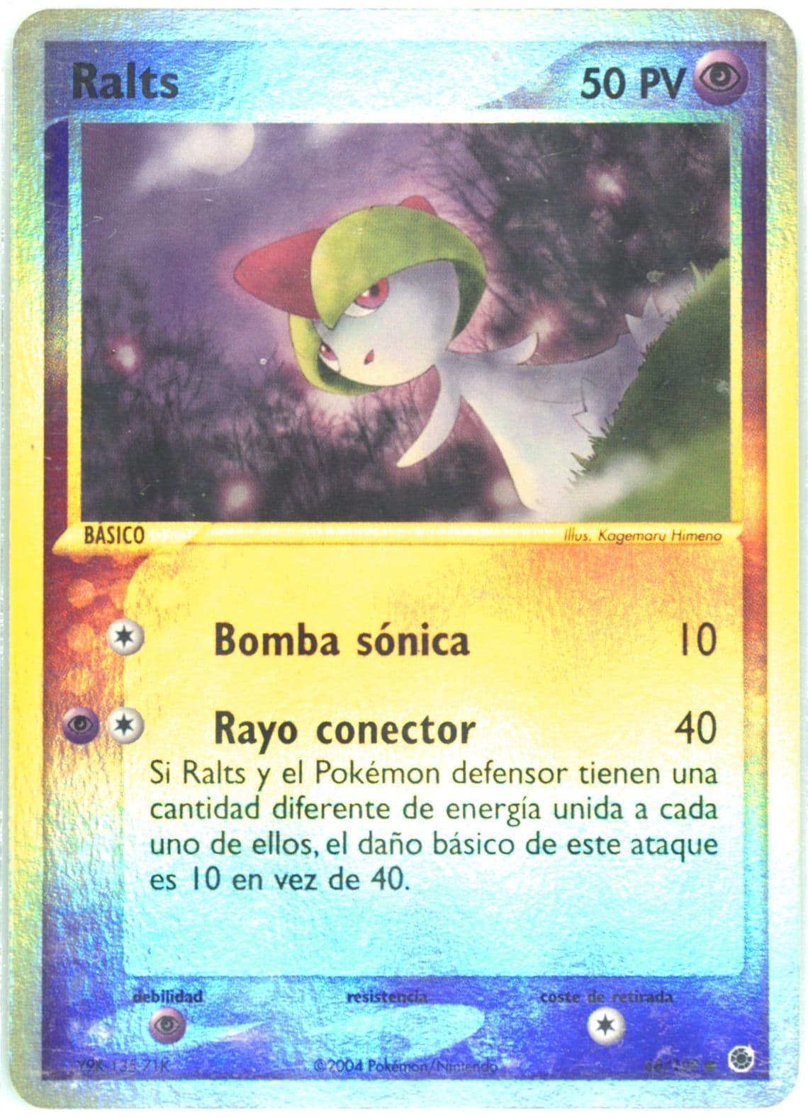 Ralts-Reverse Foil (68) 2004 Pokemon Spanish EX Ruby & Sapphire